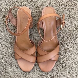 J Crew Lowblock Heel Sandals